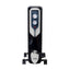 Calorifer electric 2000W, 9 elementi, termostat reglabil, 3 trepte putere, negru