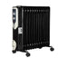Calorifer electric 2500W, 13 elementi, 3 trepte putere, termostat reglabil, negru