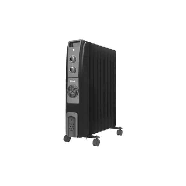 Calorifer electric cu ulei 2500W, 11 elementi, termostat reglabil, negru