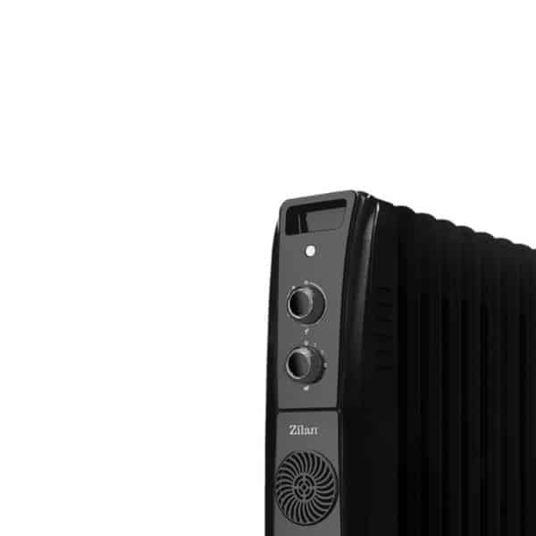 Calorifer electric cu ulei 2500W, 11 elementi, termostat reglabil, negru