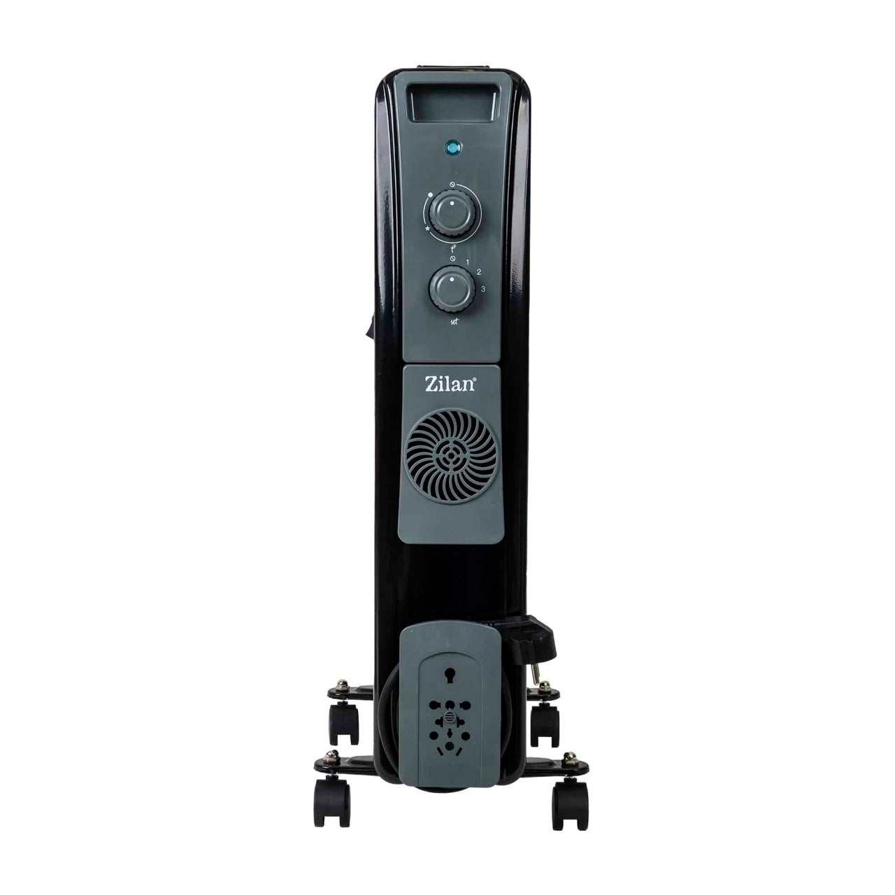 Calorifer electric cu ulei, 9 elementi, termostat reglabil, 2400W, negru