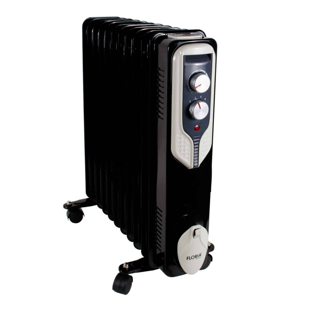 Calorifer electric pe ulei, 2500W, 11 elementi, negru, termostat reglabil