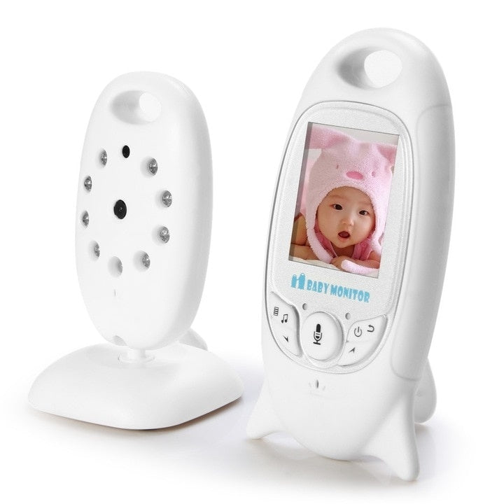 Camera Audio-Video si monitor, pentru supraveghere bebelusi, night vision, Monitorizare Temperatura, Alarma, Cantece de leagan, ecran HD XL 2 Inch, LCD, alb