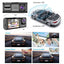 Camera auto de bord tripla, cu vedere fata/interior/spate, Night Vision HD, unghi 170°, Full HD, fixare cu ventuza, negru