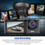Camera auto de bord tripla, cu vedere fata/interior/spate, Night Vision HD, unghi 170°, Full HD, fixare cu ventuza, negru