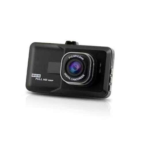 Camera auto, Full HD, unghiul de captare 170°, cu senzor G incorporat, ecran LCD, negru