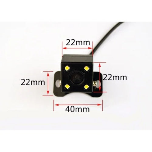 Camera auto marsarier, cu 4 leduri iluminare, unghi de filmare 140 °, rezistenta la apa, negru