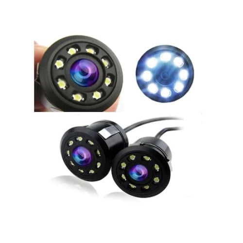 Camera auto marsarier, cu senzor de lumina incorporat, impermeabila, cu 8 leduri, negru