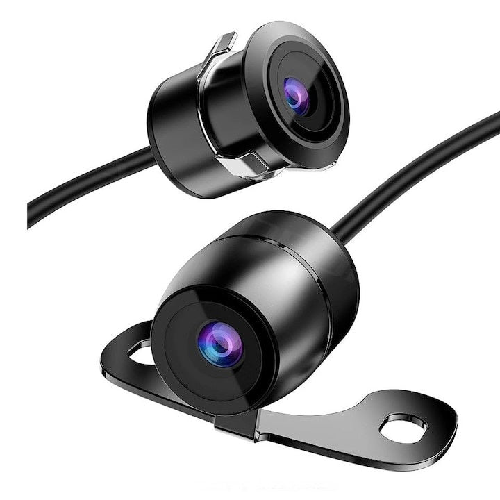 Camera auto marsarier, cu vedere nocturna, unghi 170°, cu suport de prindere, negru