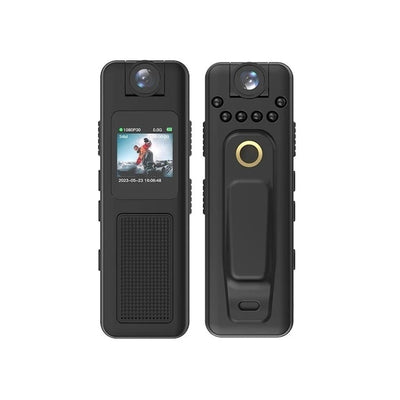 Camera de corp cu inregistrare audio si video, detectare miscare, vedere nocturna, functie de reportofon, baterie reincarcabila, autonomie 4h, USB Tip C, ecarn LCD, negru