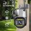 Camera de supraveghere dubla, WIFI, 4G, Full HD, cu alarma integrata, detectare umana, de exterior, rezistenta la apa, recunoastere amprentei, audio bidirectional