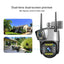 Camera de supraveghere dubla, WIFI, Full HD, cu alarma integrata, detectare umana, de exterior, rezistenta la apa, Control din aplicatie