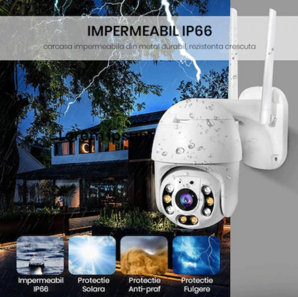 Camera De Supraveghere FOXMAG24® , FULL HD 1080P, Aplicatie mobila Yoosee, 2MP, Wifi, Interior/Exterior, Vedere Color Noaptea, Rezistenta La Apa, Comunicare Bidirectionala, Senzor Miscare