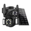 Camera de supraveghere pentru exterior, cu audio bidirecțional, zoom optic 36x, rezistentă la intemperii, 2MP, Full HD, cu panou solar inclus, negru