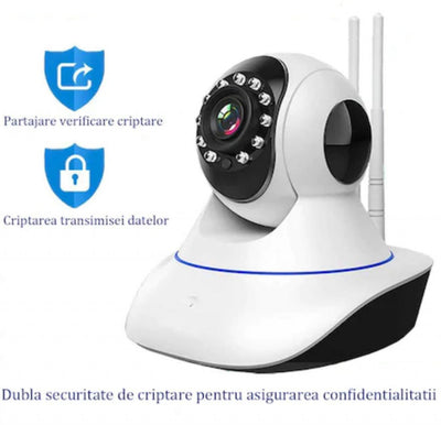 Camera de supraveghere RHJ, HD, Wi-Fi, Intercom, Night Vision, Alb, FOXMAG24