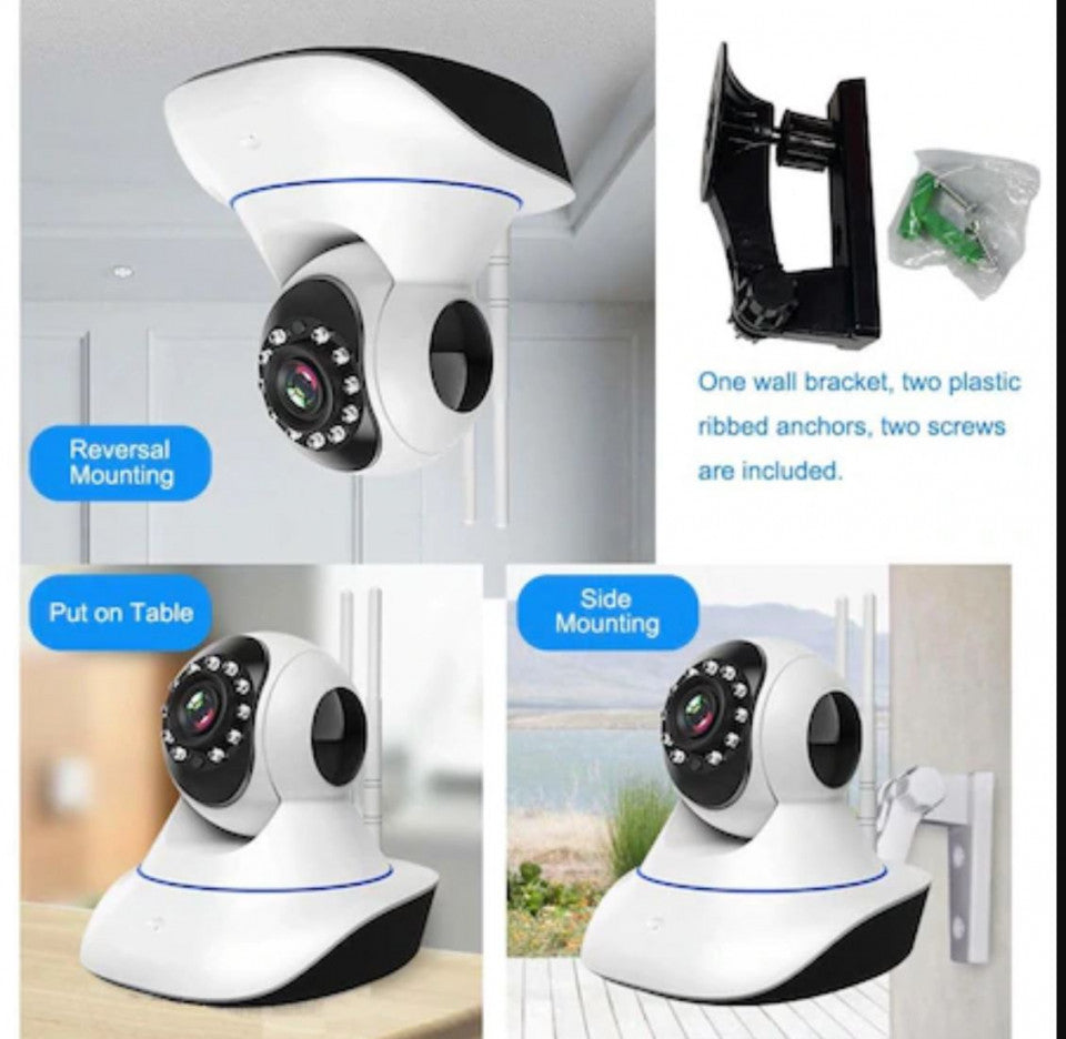Camera de supraveghere RHJ, HD, Wi-Fi, Intercom, Night Vision, Alb, FOXMAG24