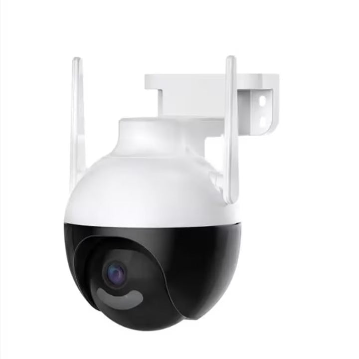 Camera de supraveghere smart, wireless, full HD, 4K, color night vision, compatibil cu iOS / Android, zoom digital x4, inregistrare video UHD, cu microfon si difuzor, alb