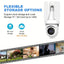 Camera de supraveghere tip bec, cu 3 brate de lumina LED, FULL HD, conectivitate WiFi, viziune nocturna cu LED, detectare miscare si alerte, alb
