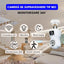 Camera de supraveghere tip bec, WiFi, dubla, 360° panoramic, alarma, vedere nocturna, port microSD, detectare a miscarii, alb