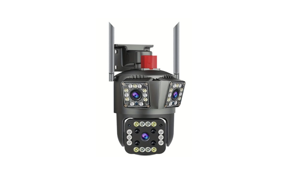 Cameră de Supraveghere Wi-Fi cu 2 Camere, cu fir, 9 MP, control prin aplicatie V380 PRO