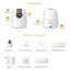 Camera de supraveghere Wi-Fi, cu microfon, comunicare bidirectionala, detectie umana, stocare microSD, aplicatie pentru mobil, alb
