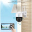 Camera de supraveghere wifi, cu panou solar, 2 antene, o rezolutie de 1080p, acoperire de 350 de grade, alb/negru