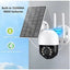Camera de supraveghere wifi, cu panou solar, 2 antene, o rezolutie de 1080p, acoperire de 350 de grade, alb/negru