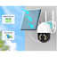 Camera de supraveghere wifi, cu panou solar, 2 antene, o rezolutie de 1080p, acoperire de 350 de grade, alb/negru