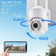Camera de supraveghere WIFI, FULL HD, conectare telefon, night vision color, alarma, rezistenta la apa, alb