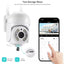 Camera de supraveghere WIFI, FULL HD, conectare telefon, night vision color, alarma, rezistenta la apa, alb