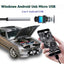 Camera endoscopica de inspectie, 2 in 1, pentru Android, PC, Micro USB, Camera HD, cu 6 LED-uri de iluminare, lungime 10M, negru