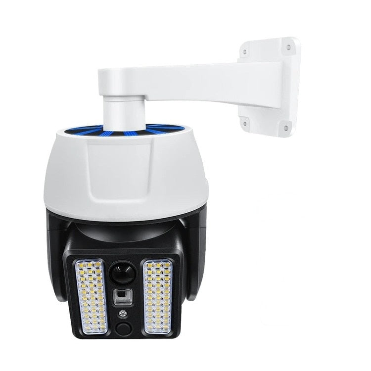 Camera falsa cu senzor de miscare, cu incarcare solara, 66 LED SMD, instalare usoara, alb/negru