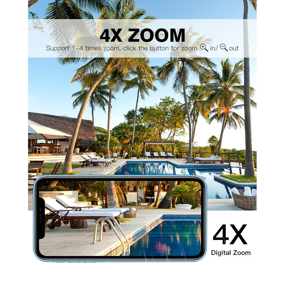 Camera inteligenta PRO, Panou solar, Acumulatori, Full HD 2MP, Wireless, iOS si Android, 4X Zoom, Microfon/ Difuzor, Waterproof IP66, Night Vision