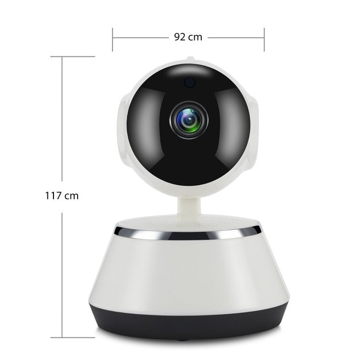 Camera IP Wireless, sunetul bi-directional, detectie la miscare (alarma), iregistreaza pe SD card sau direct pe PC, alb