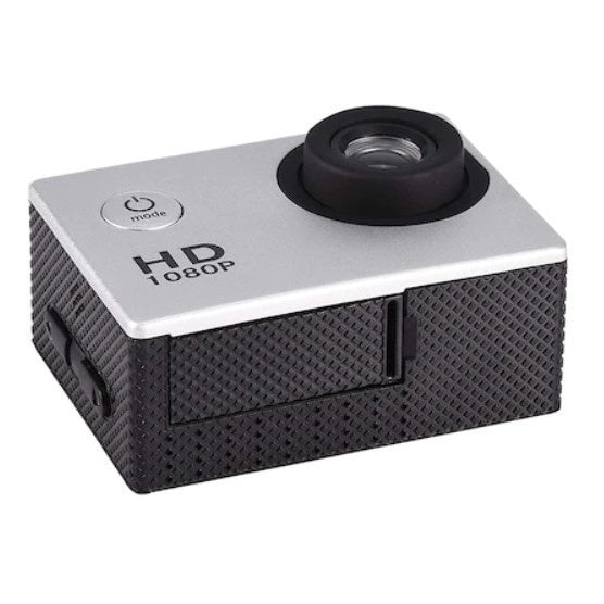 Camera Sport Waterproof FOXMAG24, HD 1080P, 2 inch, Autonomie 90 min, Argintiu