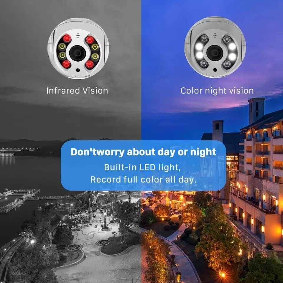 Camera supraveghere audio IP PTZ, 4x Digital Zoom, conectiune WiFi, HD 1080P, AI detectie persoana, interior si exterior