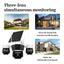Camera supraveghere cu panou solar, conexiune 4G, rotatie 360° panoramica cu 3 lentile, zoom 10x, audio bidirectional, alarma, senzor miscare, alb
