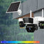 Camera supraveghere cu panou solar, conexiune 4G, rotatie 360° panoramica cu 3 lentile, zoom 10x, audio bidirectional, alarma, senzor miscare, alb