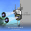 Camera supraveghere dubla, IP wireless, 2 lentile comunicare bidirectional, cu aplicatie pentru Android, IOS si PC, gri/negru