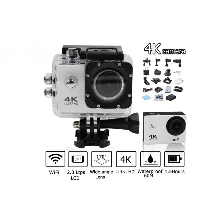 Camera video sport, 4K - Ultra HD, Wifi, Waterproof Action Cam