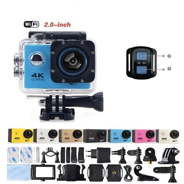 Camera video sport, 4K - Ultra HD, Wifi, Waterproof Action Cam