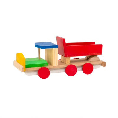 Camion basculanta din lemn, dimensiuni 30x10x13 cm