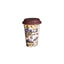 Cana ceramica cu capac silicon 400 ml, model Romania, design cu imagini traditionale