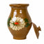 Cana din lut pictata traditional, capacitate 2l, cu capac inclus