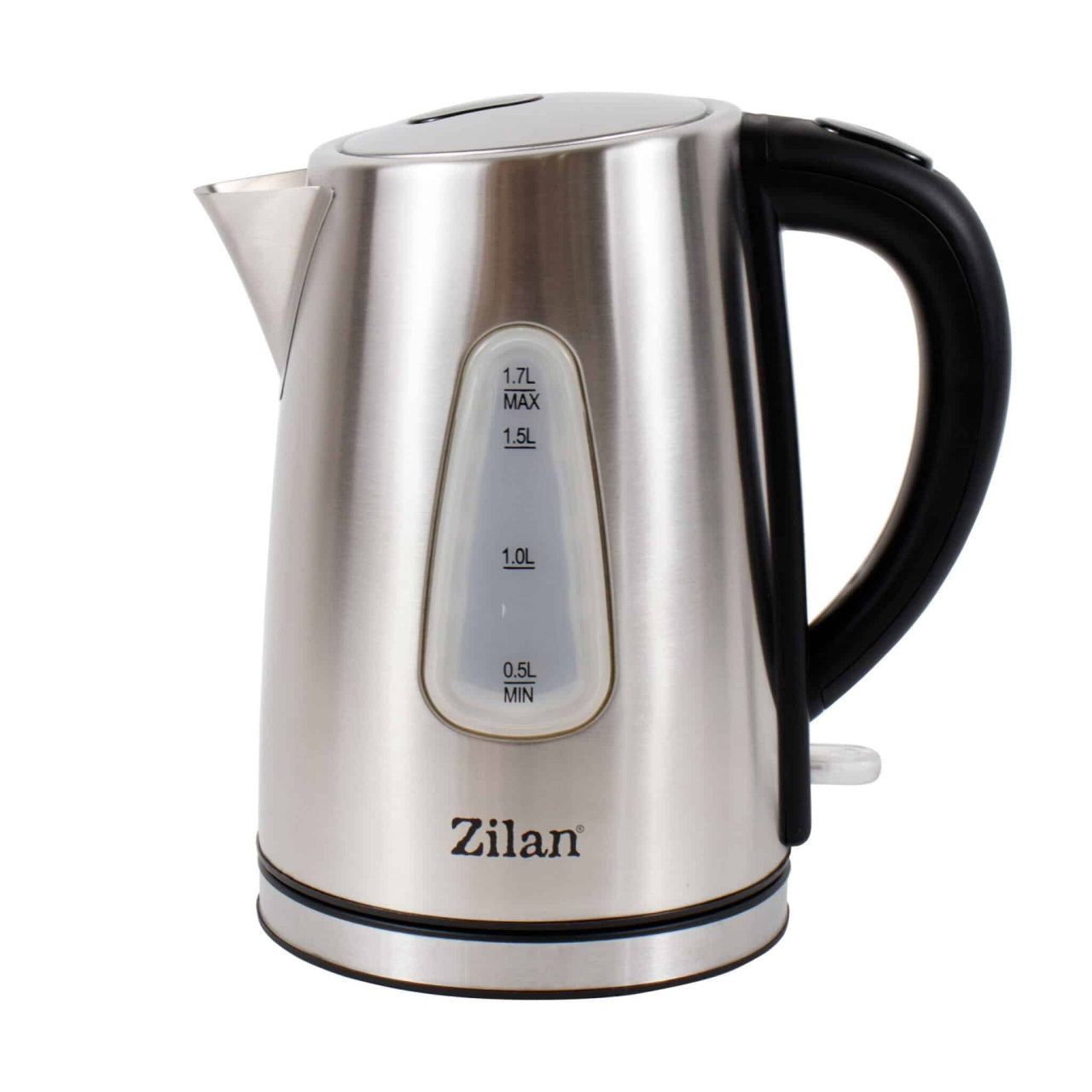 Cana electrica inox 1.7L, putere 2200W, fierbator apa cu protectie si indicator nivel