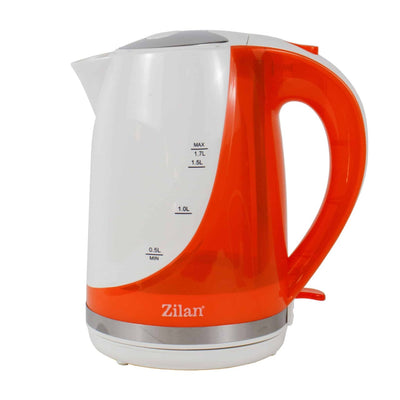 Cana fierbator electrica 1.7L, 2200W, Alb-Portocaliu, cu indicator nivel apa