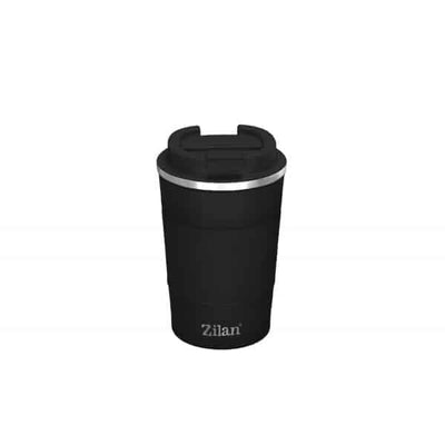 Cana termos pentru cafea 380ml, interior inox, culoare negru, capac etans