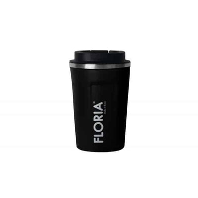 Cana termos pentru cafea, 380ml, interior inox, negru, pereti dublii