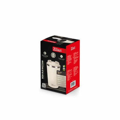 Cana termos pentru cafea, interior inox, capacitate 380ml, crem