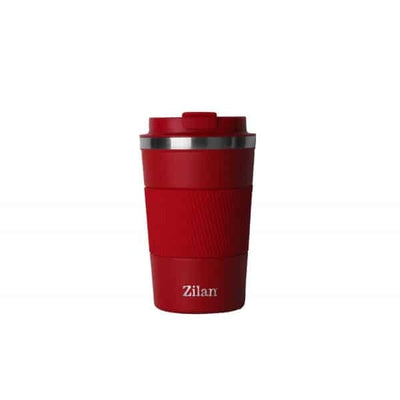Cana termos pentru cafea, interior inox, capacitate 380ml, culoare rosie